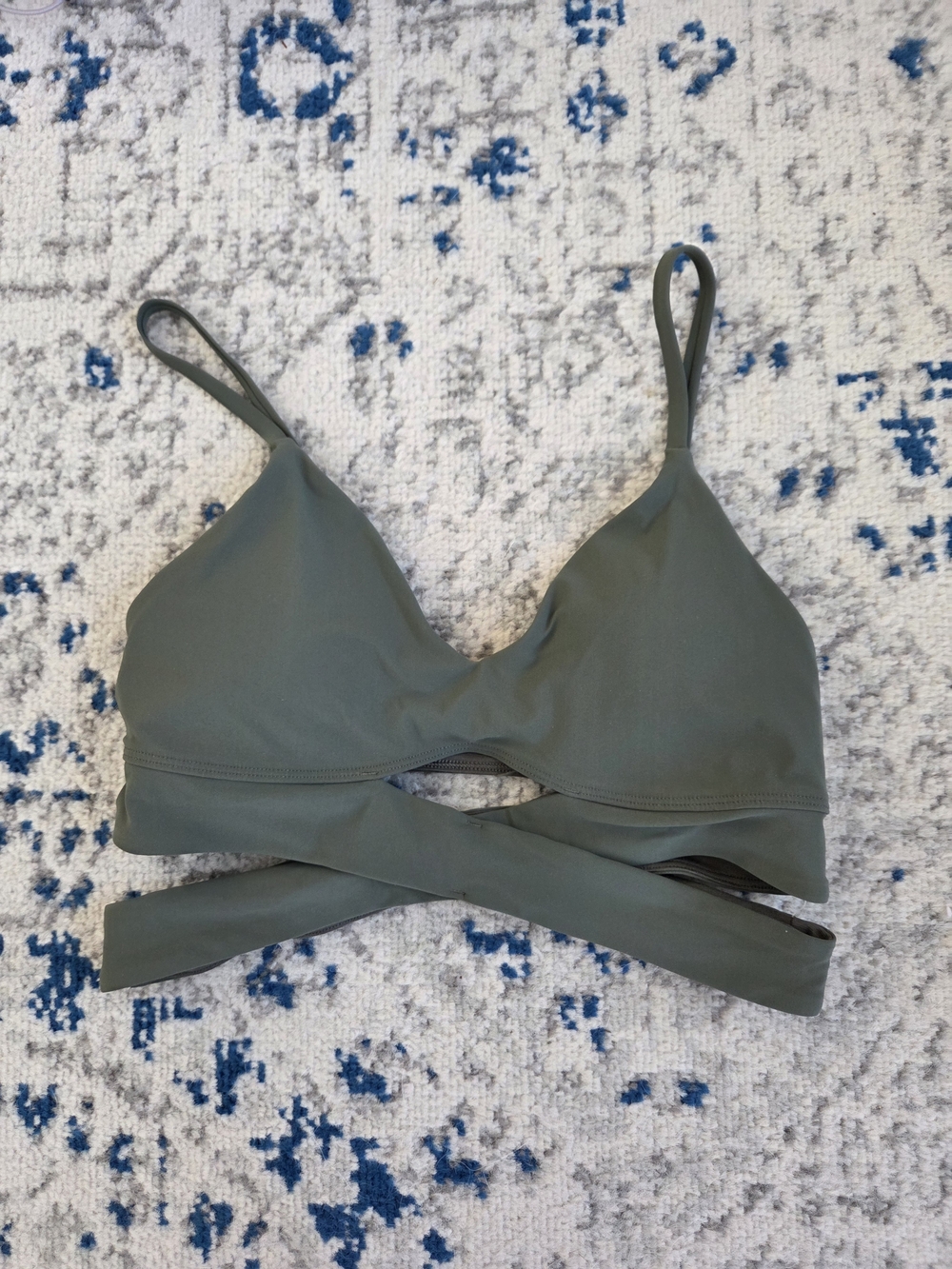 Lululemon Women’s Olive Green Gray Sports Bra - Comfortable Everyday Support